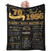 70th Birthday Gifts for Women Men, Birthday Gifts for 70 Year Old Woman Man, 70th Men Birthday Gift Ideas Throw Blanket 60 x 50 Inch, 1956 Birthday Gifts for Women Men, 70 Year Old Birthday Gifts view 1