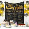 70th Birthday Gifts for Women Men, Birthday Gifts for 70 Year Old Woman Man, 70th Men Birthday Gift Ideas Throw Blanket 60 x 50 Inch, 1956 Birthday Gifts for Women Men, 70 Year Old Birthday Gifts view 2