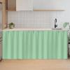SK Studio Short Curtains for Kitchen, Privacy Cabinet Curtain Dust-Proof Window Shades Doorway Curtain for Closet Storage Room Green, 39.4" W x 39.4" H view 1