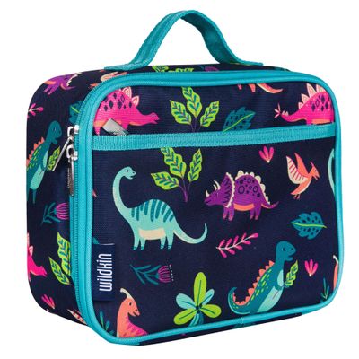 Wildkin Kids Insulated Lunch Box Durable and Reusable for School & Travel - Dino Pals