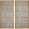 IDEA4WALL Framed Canvas Print Wall Art Set Geometric Tan Square Line Collage Abstract Shapes Illustrations Modern Art Decorative Bohemian Calm/Zen for Living Room, Bedroom, Office - 16"x24"x2 Natural view 1