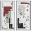 IDEA4WALL Framed Canvas Print Wall Art Set Geometric Mid-Century Landscape Abstract Shapes Illustrations Modern Art Decorative Bohemian Calm/Zen for Living Room, Bedroom, Office - 16"x24"x2 White view 1