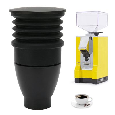 60g Coffee Grinder Single Dose, Espresso Bean Grinder, Aluminium Alloy Coffee Grinder Blowing Bean Bin Accessories with Silicon Bellow, for Eureka Mignon(Black)