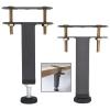 ruiru bro 6 Pcs Adjustable Height Center Support Leg for Bed Frame, Steel Bed Frame or Wooden Bed Center Slat Support Leg, Sofa Furniture Cabinet Feet (Grey, Height:5.9 to 8.6 inch) view 1