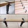 ruiru bro 6 Pcs Adjustable Height Center Support Leg for Bed Frame, Steel Bed Frame or Wooden Bed Center Slat Support Leg, Sofa Furniture Cabinet Feet (Grey, Height:5.9 to 8.6 inch) view 2