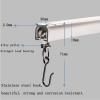 6ft-18ft Upgraded Aluminum Curtain Track, Ceiling or Wall mount, Curtain Rail System with 90 Degree Corner Bends, Windows and Room Divider Ceiling Track set with Runners and Hooks(White) view 3