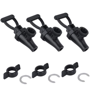 03260.0002 Faucet Kit for Tea Dispenser, Replacement Spigot for Beverage Dispenser (3 Pack Set, Include 3 Wing Nut and 3 C-Ring)