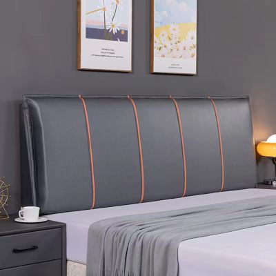 King Size Rectangular Headboard Cushion Wedge Reading Pillow Upholstered Bolster Neck Lumbar Support Backrest with Headboard Removable Cover,B,No headboard 78.7"/200cm