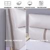 Headboard Cushion Soft Bed Rest Back Removable Reading Pillow Wedge Fluffy Bolster Adult Lumbar Cushion Daybed Bolster for Day Bed Bunk Bed,B,with headboard 47.2"/120cm view 2