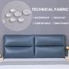 Headboard Cushion Soft Bed Rest Back Removable Reading Pillow Wedge Fluffy Bolster Adult Lumbar Cushion Daybed Bolster for Day Bed Bunk Bed,B,with headboard 47.2"/120cm view 3