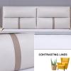 Headboard Cushion Soft Bed Rest Back Removable Reading Pillow Wedge Fluffy Bolster Adult Lumbar Cushion Daybed Bolster for Day Bed Bunk Bed,B,with headboard 47.2"/120cm view 4