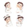 ABOOFAN 4pcs Mini Angel Statues Resin Angel Figurines Guardian Angel Garden Angels Sculpture Cute Angel Collection Angel Memorial Statues Shelf Living Room Bedroom Decoration Figurines view 3