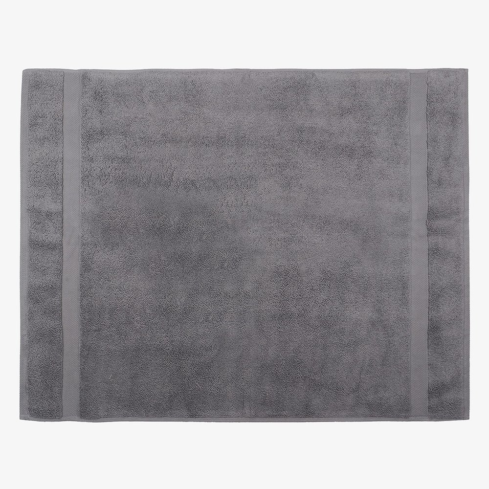 A1 Home Collections 100% Organic Cotton Bath Mat 900 GSM Plush Feather Touch Quick Dry Bath Mat, GOTS Certified, Oeko-Tex Green Certified, 20X33 (Sharkskin Grey)