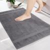 A1 Home Collections 100% Organic Cotton Bath Mat 900 GSM Plush Feather Touch Quick Dry Bath Mat, GOTS Certified, Oeko-Tex Green Certified, 20X33 (Sharkskin Grey) view 4