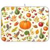 Autumn Pumpkin Dish Drying Mat, Drying Mat For Kitchen Counter, Absorbent Polyester Material, Heat-resistant Drying Mat 18 In x 24 In view 1
