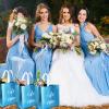CHENGU 8 Pieces Bridesmaid Gift Bags I Do Crew Bachelorette Bags Bridesmaid Gifts for Wedding Day Bachelorette Party Bridal Party Favor Team Bride Bridal Shower(Blue) view 2