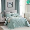 Blythease Oversized King Bedspread 138x122 Extra Wide, Paisley Pattern Design, Lightweight Bedding Cover, Reversible, 5 Piece, 100% Microfiber, California/Alaskan King, Seaglass view 3