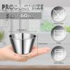 60 Pcs Stainless Steel Sauce Cups Bulk,5 Oz Metal Ramekins Dipping Sauce Cups Condiment Bowls Reusable Stackable Round Individual Dipping Bowls Containers for Kitchen Restaurant view 2
