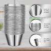 60 Pcs Stainless Steel Sauce Cups Bulk,5 Oz Metal Ramekins Dipping Sauce Cups Condiment Bowls Reusable Stackable Round Individual Dipping Bowls Containers for Kitchen Restaurant view 3