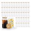 AGH 50 Pack 16OZ Clear Sublimation Glass Can with Splash-proof Lid and Straw Sublimation Glass Cups Tumbler Jars Beer Cans, Cocktail Glasses, Whiskey Glasses,Great Gift view 1