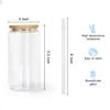 AGH 50 Pack 16OZ Clear Sublimation Glass Can with Splash-proof Lid and Straw Sublimation Glass Cups Tumbler Jars Beer Cans, Cocktail Glasses, Whiskey Glasses,Great Gift view 2