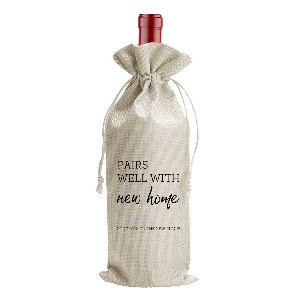 Christmas New Home Gifts for Home, Personalized Gifts for Housewarming Gift, Unique House Warming Gifts Wine Gift Bag, Wine Bags for Wine Bottles Gifts