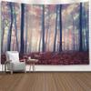 EMMTEEY Red Forest Tapestry - Mystic Autumn Red Beech Forest for Living Room 80X60 - Present for Friends Families view 1