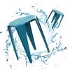 XPLKQXE Shower Seat Shower Stool, Waterproof Shower Stools with Non-Slip Feet, Doorway Shoe Changing Stool for Bathroom Living Room Bedroom Laundry Room, 32x32x46cm (Color : Green) view 3