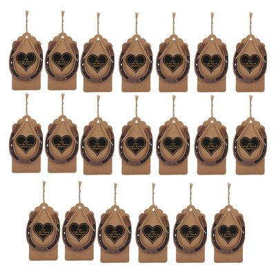 20Pcs Good Lucky Horseshoe Wedding Favors with Kraft Tags,