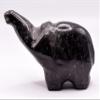 110mm 265g Black Serpentine Elephant Statuette Hand Carved Chinese Collectible Figurine Decor Gemstone Crystal Mineral Sculpture view 2