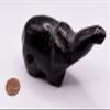 110mm 265g Black Serpentine Elephant Statuette Hand Carved Chinese Collectible Figurine Decor Gemstone Crystal Mineral Sculpture view 3