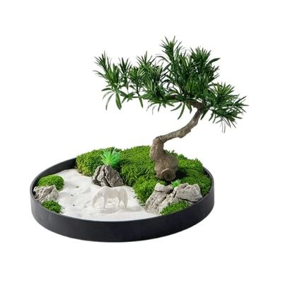 RHXWFDG Artificial Bonsai Tree Artificial Pine Bonsai Tree with Ceramic Flower Pot Large Potted Green Plant for Office and Home Fake Plant Decoration Fake Plants