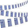 SGerste 32.8Ft Greece National Flag Bunting 38Pcs Blue Greece Rectangular Flag Bunting Banner Greek Flag String Bunting for National Day Parades Decorations Sports Events Home Celebration Party view 1