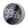 AVINIA Digital Kitchen Timers, Visual timers Large LED Display Magnetic Countdown Countup Timer for Classroom Cooking Fitness Baking Studying Teaching, Easy for Kids and Seniors Silver view 1