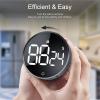 AVINIA Digital Kitchen Timers, Visual timers Large LED Display Magnetic Countdown Countup Timer for Classroom Cooking Fitness Baking Studying Teaching, Easy for Kids and Seniors Silver view 3