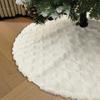 AISENO 36 Inch Christmas Tree Skirt Faux Fur with Cable Knit Knitted Thick Decoration for Merry Christmas Decoration view 1