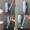 alievoke Toilet Bowl Scrubber Disposable Toilet Brush Kit for Bathroom Cleaning with Long Handle Wand and Holder (2 PCS Brush Head) view 4