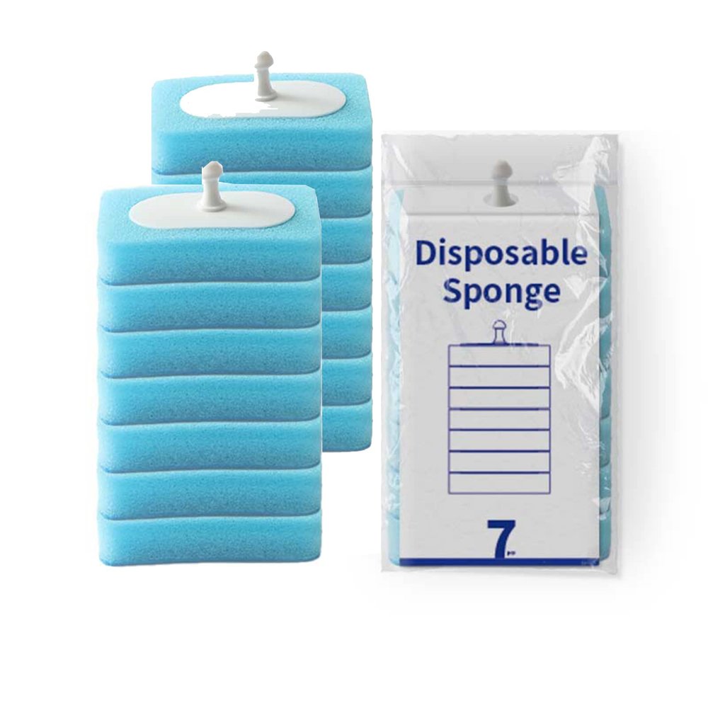 alievoke Toilet Brush Disposable Toilet Bowl Scrubber Replaceable Brush Head Disposable Toilet Cleaning Kit for Bathroom Cleaning (4 PCS Brush Heads)