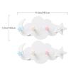 Cabilock 2Pcs White Cloud Moon Star Shaped Adhesive Wall Hooks - Plastic Wall Mounted Key Holder for Home Decor, Kitchen Towel Hanger, Bathroom Organizer view 2