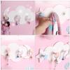 Cabilock 2Pcs White Cloud Moon Star Shaped Adhesive Wall Hooks - Plastic Wall Mounted Key Holder for Home Decor, Kitchen Towel Hanger, Bathroom Organizer view 3