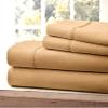Kanak Bedding Micro Fiber Bed Sheet Beige (Flat Sheet + Fitted 15'' + 2 Pillowcases) Twin 4Piece Breathable & Cooling Sheets view 2