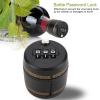 Wine Bottle Lock,Liquor Bottle Locks,Cap Digital Lock For Wine,Plastic Bottle Password Lock Combination Sealing Lock Wine Stopper Vacuum Plug for Wine Preservation, wine bottle lock bottle lock b view 2