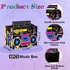 Hegbolke 80s 90s Party Favor Boxes, Novelty Boom Box Favors Candy Paper Boxes Gift Treat Goodie Candy Boxes Retro Radio Decorations Table Centerpieces for 80s 90s Hip Hop Party Decorations view 2