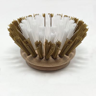 LOLA Replacement Head for The Original Dishwashing & Vegetable Brush, Birch Hardwood & Nylon Poly Bristles, Reusable & Washable - 1 Pack