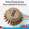 LOLA Replacement Head for The Original Dishwashing & Vegetable Brush, Birch Hardwood & Nylon Poly Bristles, Reusable & Washable - 1 Pack view 3