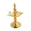 Craftsofindia 5 Inch Brass Kerala Samai Standing Deepak for Puja - Traditional Oil Lamp Diya Indian Engraved Deep Diwali Deepawali Kutthu Vilakku Pooja Return Gift Item [Set of 2] view 2