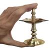 Craftsofindia 5 Inch Brass Kerala Samai Standing Deepak for Puja - Traditional Oil Lamp Diya Indian Engraved Deep Diwali Deepawali Kutthu Vilakku Pooja Return Gift Item [Set of 2] view 3
