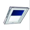 Original Roto Exclusive ZRE Roller Blind for Roto Roof Windows - Guide Rail Silver - Manual Operation - Daylight Blind Series Designo R6/R8, i8 and Classic 64/84 - Size 054/118 | 05/11 - Colour Blue view 1