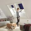 Original Roto Exclusive ZRE Roller Blind for Roto Roof Windows - Guide Rail Silver - Manual Operation - Daylight Blind Series Designo R6/R8, i8 and Classic 64/84 - Size 054/118 | 05/11 - Colour Blue view 3