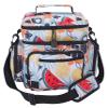 KOOZIE Dual Compartment Cooler Lunch Bag for Women - Large Double Decker Insulated Lunch Box with Removable Shoulder Strap - Resuable Lunch Tote for Work, Travel, Beach, Picnic (Tutti Fruitti) view 1